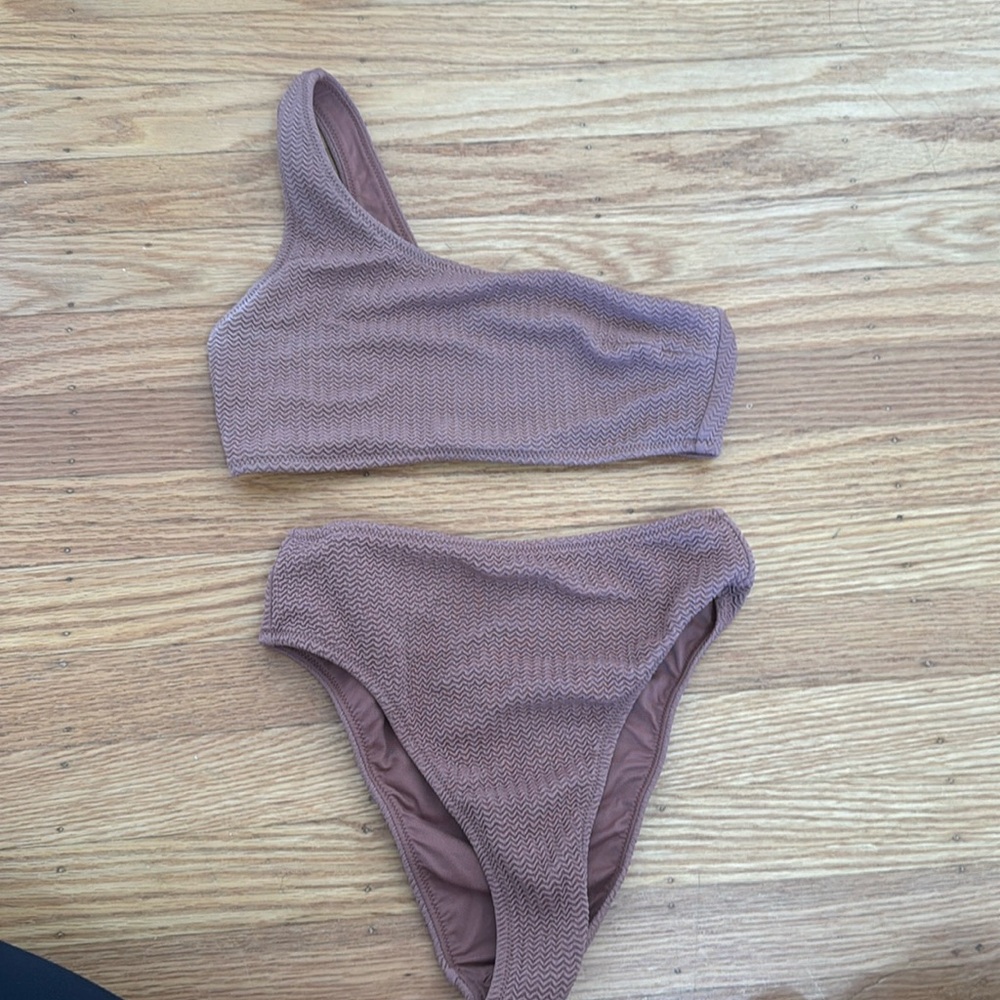 Everything but water brown, high waisted bikini